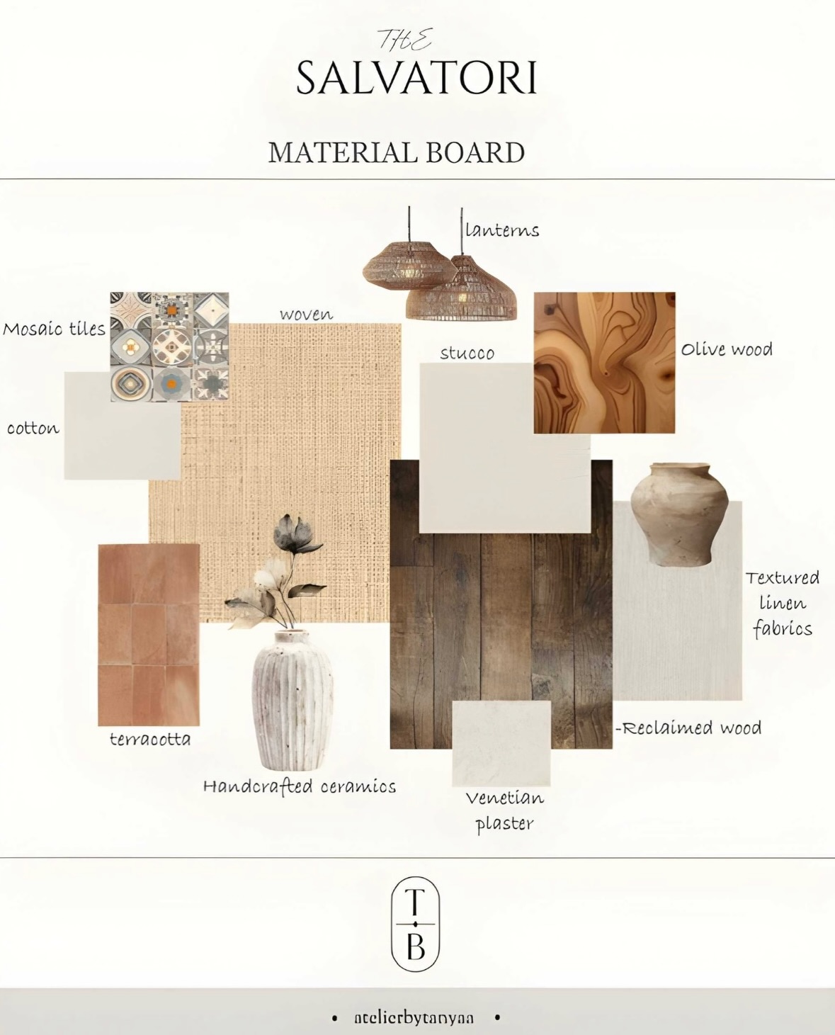 The Salvatori — material board